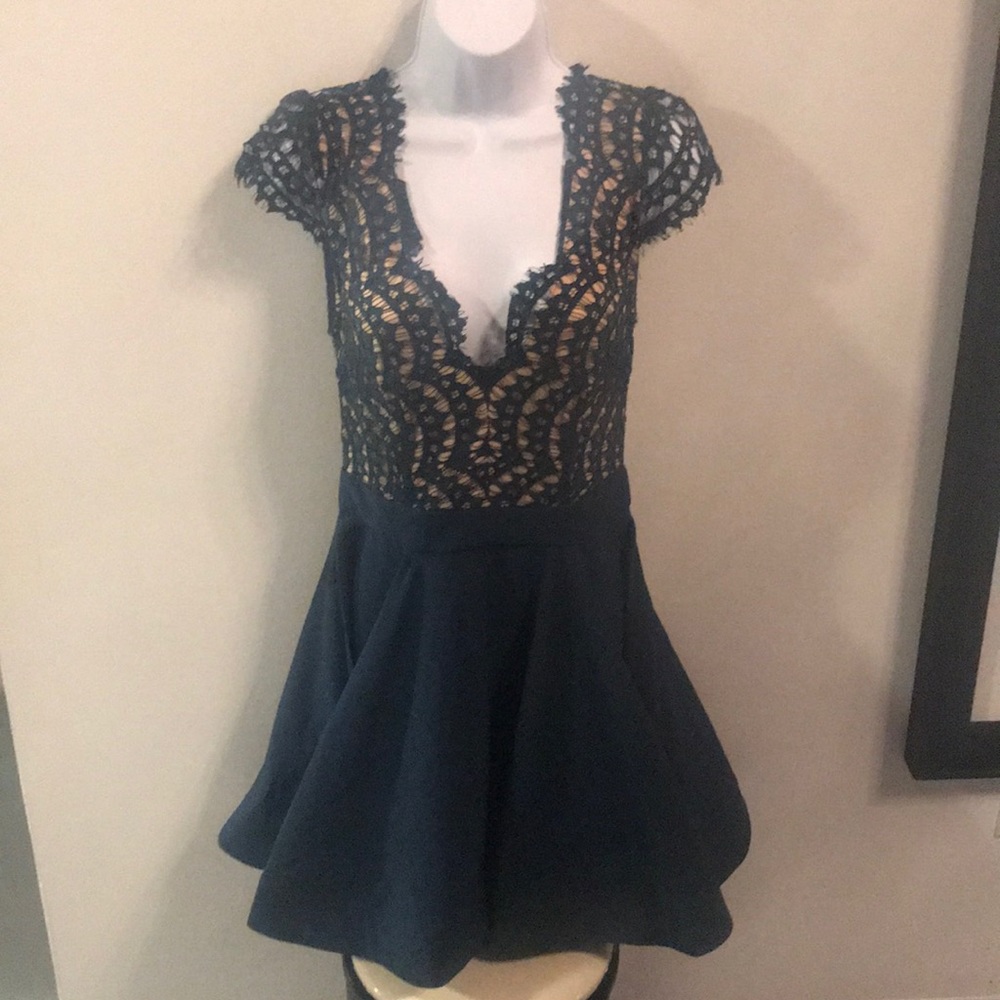 Lace skater dress